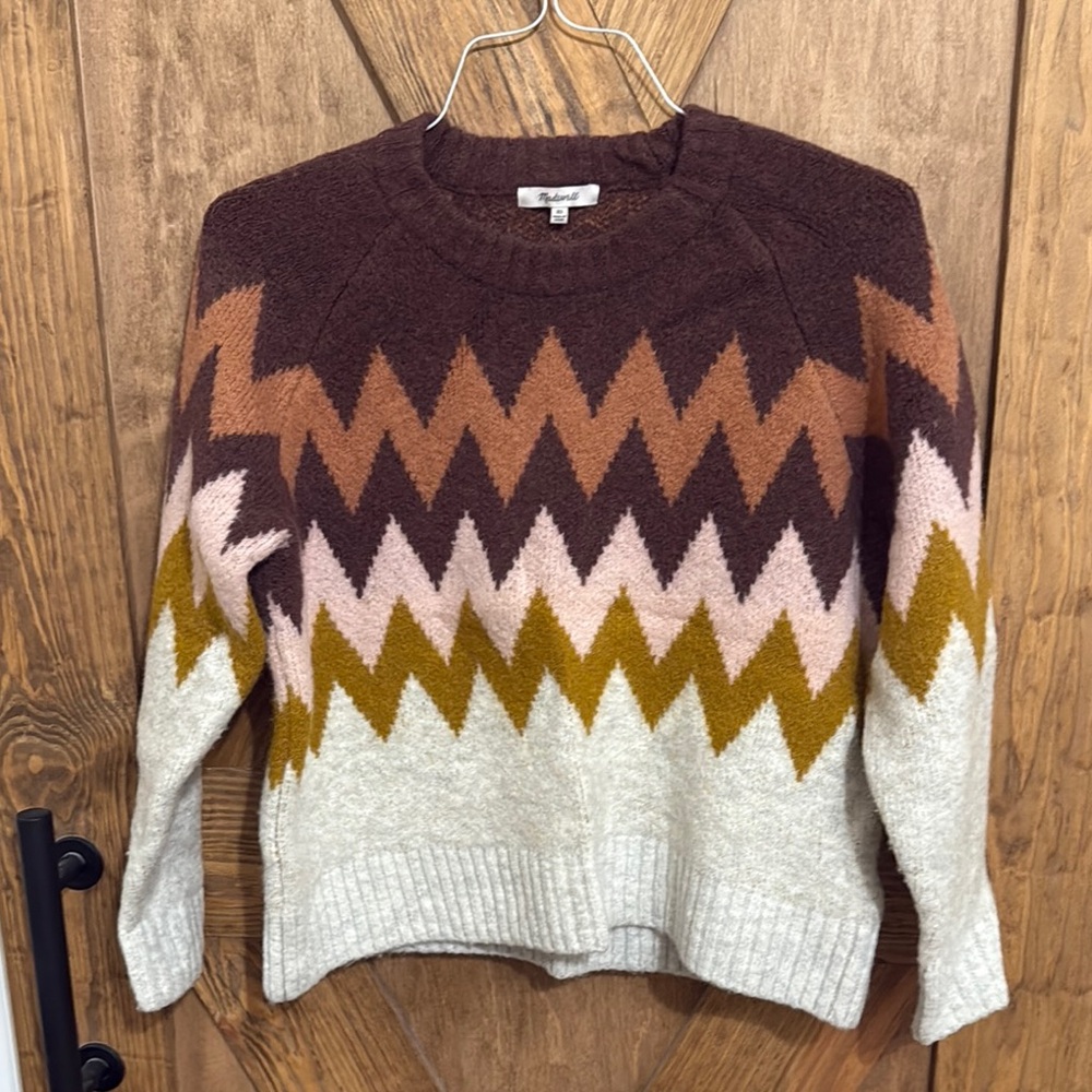 Madewell Delwood Fair Isle pullover sweater